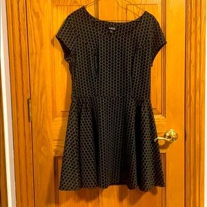 Grey and Black Polkadotted Dress